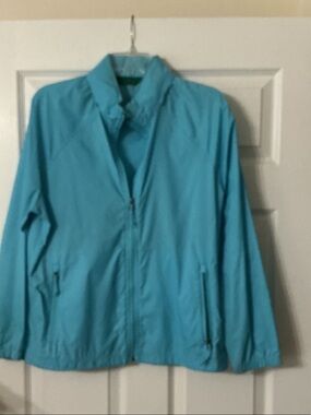L.L. Bean Women's Aqua Zip-Front Utility Jacket